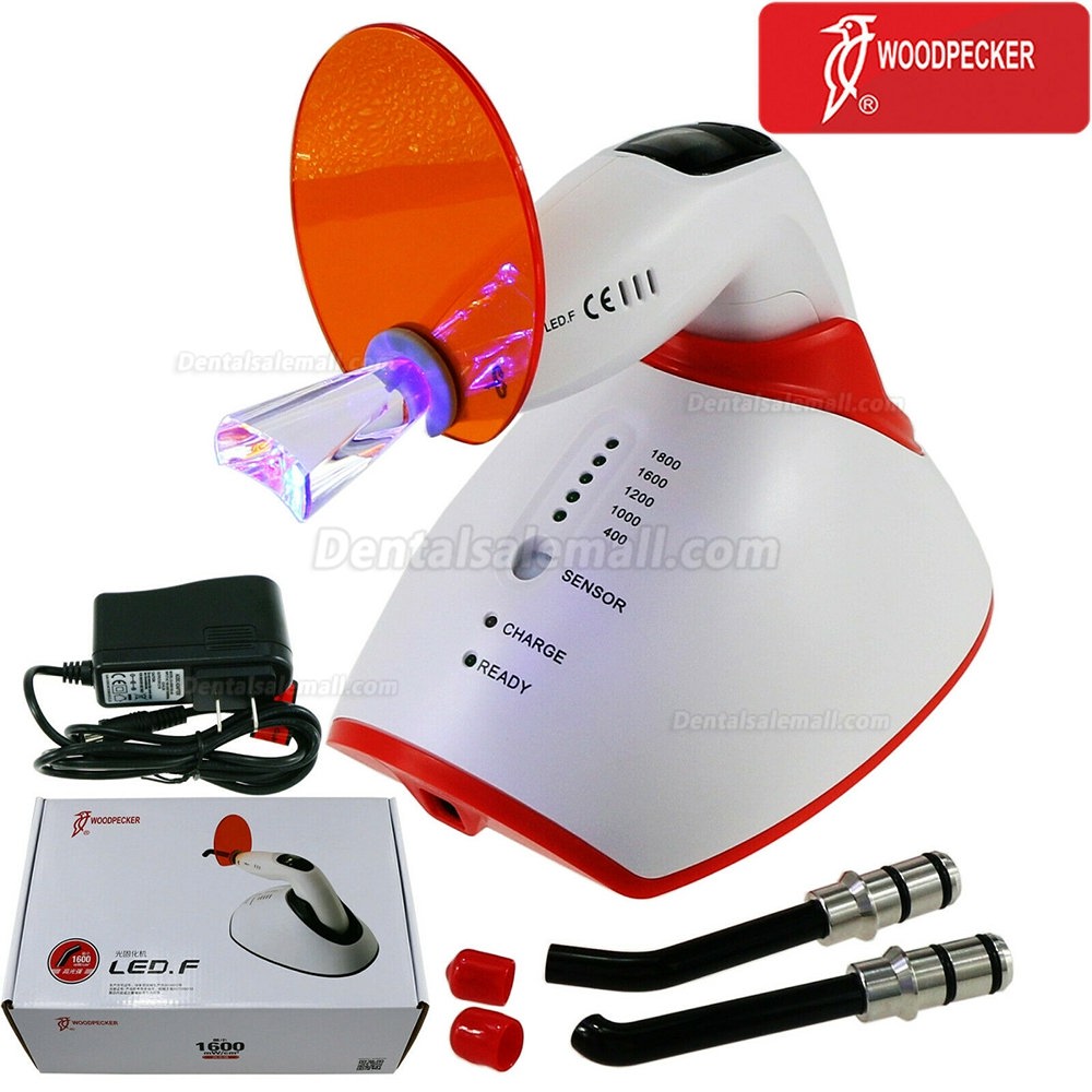 100% Original Woodpecker LED.F Dental 3 Sec LED Curing Light with Light Meter Tester & Teeth Whitening Function